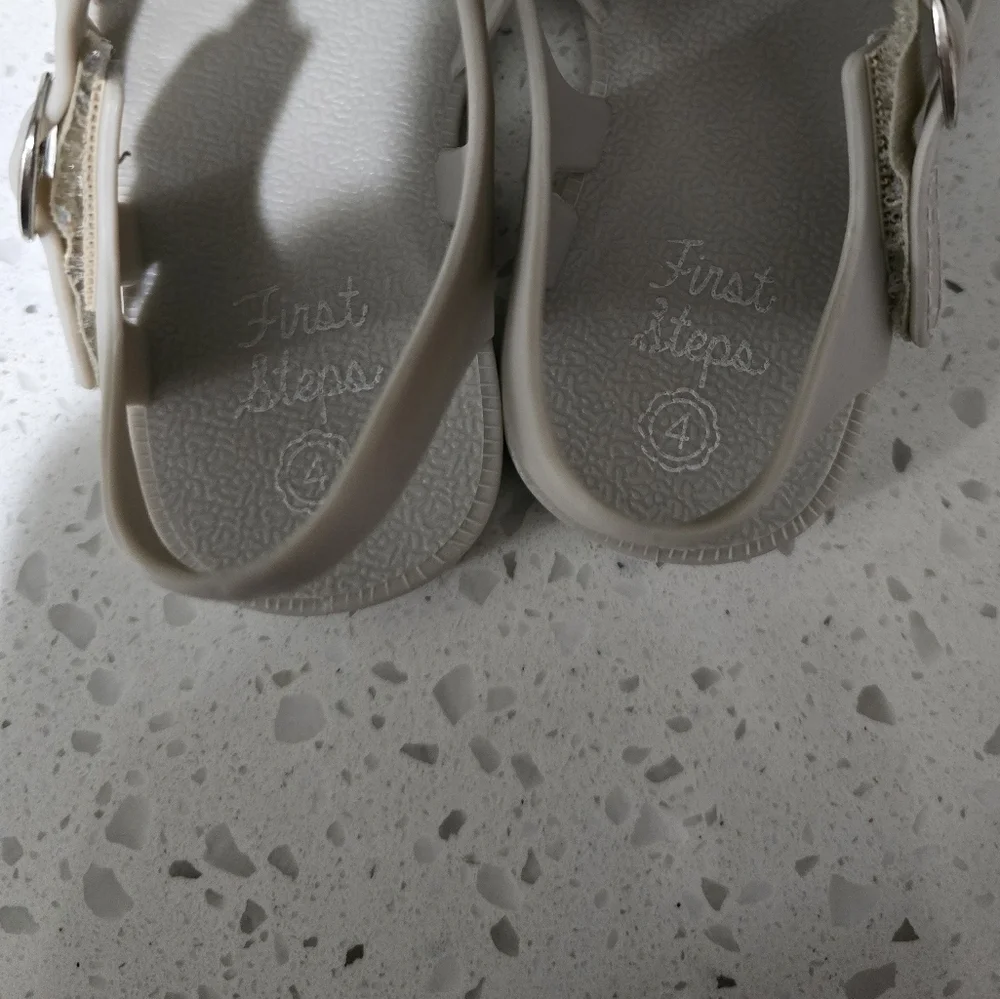 Kids Beige Woven Sandals